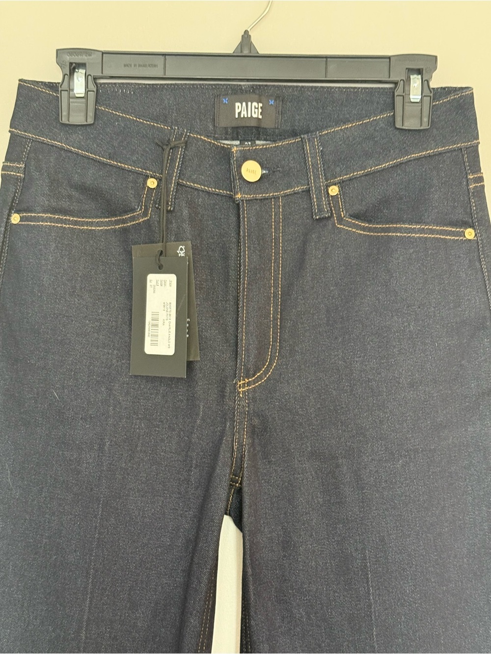 PAIGE Dark Wash High Rise Flare Jeans Wide Leg Retro Denim - Picture 7 of 13